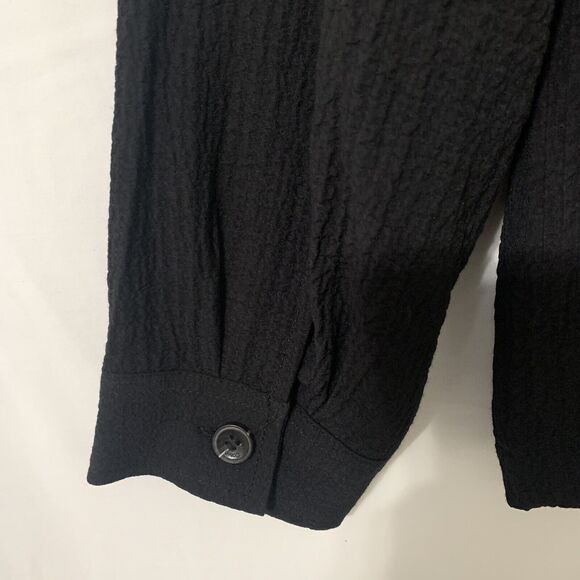 Calvin Klein Jacket Women Medium Black Button Closure Elastic Waist Comfy NWT - Picture 6 of 10